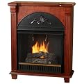 Anna Ventless Fireplace - Mahogany