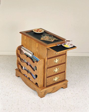 Nostalgic Oak 4 Drawer Cabinet Table