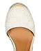 Women Linen Capped Toe Espadrille Cross Ankle Strap D'Orsay Platform Wedge Heel CB66 - Bone
