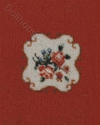 Miniature Burgundy Rose Needlework Kit by Lindee's Little Linens