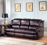 Luna Leather Recliner Sofa, Mocha