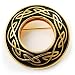 Traditional Circle Celtic Brooch (Gold Tone)