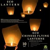 Light a Lantern Sky Lanterns, 10-Pack, White