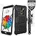 LG Stylo 2 (LS775) Case,IDEA LINE INC(TM)Heavy Duty Armor Shock Proof Dual Layer Holster Locking Belt Swivel Clip with Kick Stand+Free Stylus Pen+Free HD Screen Protector(Black/Black)