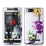 Purple Flower Chain Design Crystal Hard Skin Case Cover for For Motorola Dr ....