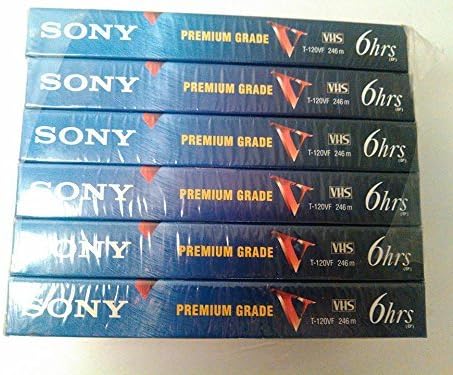 Sony Premium Grade T-120VF 6hrs Cassettes 6 Pack