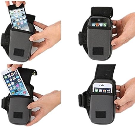 CAE High Quality Gym Jogging Running Sport Bag Armband Case Cover for iPhone and Samsung Galaxy Note Fashion Belt Wrist Strap Arm Band Phone Bag (s, blue zebra-stripe )