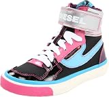 Diesel Clawster Strap Fashion Sneaker,Black/Pink/Blue,22 Eu (5.5 N Us Toddler)