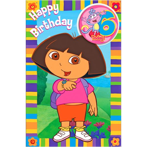 Dora the Explorer Birthday Card Age 6