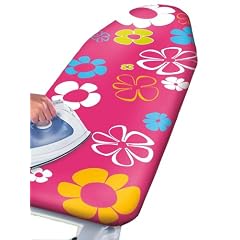 Wenko 1235182500 B�gelbrettbezug Pink Flowers - w�scheschonende Schaumstoffpolsterung, Aluminiumbeschichtung, Baumwolle, 130 x 43 cm