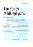 The Review of Metaphysics, a Philosophical Quarterly (December, 1966, Volume XX, No. 2, Issue No. 78)