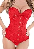 Corset Buy Slashing Sexy IV Red Brocade Overbust Corset
