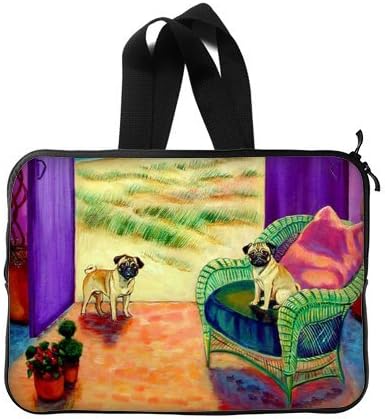 Funny Laptop Bag - Popular Pug Notebook,Macbook Pro,Macbook Air 13 13.3 inch Handle Laptop Sleeve Bags with