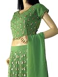 Green Lehnga Sharara Designer Choli Party Wear Dress S