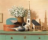 Country Pleasures Beautiful MUSEUM WRAP CANVAS Print with Added BRUSHSTROKES Christopher Wu 24x20