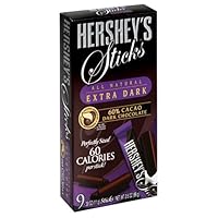Hershey's Extra Dark Chocolate Sticks Carton, 3.5-Ounce Boxes (Pack of 12)