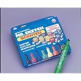 Mr Sketch Scented Water Color Markers with Plastic Tray - 4 7/8 x 3/4 - Set of 8 - Assorted Colors