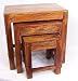 Kitchen & Housewares : Indian Sheesham Nest of 3 Tables. Solid Hardwood