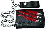 X-Men: Wolverine Cut/ Stud (Claws) Black Leather Wallet with Chain