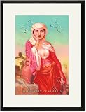 Black Framed/Matted Print 17x23, The Woman of Samaria