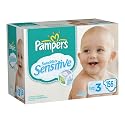 Pampers Swaddlers Sensitive Diapers Economy Pack Plus Size 3, 156 Count (Packaging May Vary)