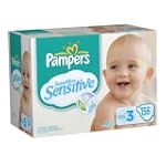 Pampers Swaddlers Sensitive Diapers Economy Pack Plus Size 3, 156 Count (Packaging May Vary)