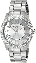 Kenneth Cole New York Transparency KC4851 - Reloj de acero inoxidable y cristales acentuados para mujer