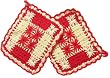 Handmade Decorative Kitchen Potholder - Spanish Red and Yellow (Crocheted By ...
