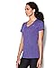 Under Armour Women's Tech Heather Stripe V-Neck, Mirror (592)/Metallic Silver, Medium