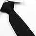 Tigre Amore Men's Skinny Knit Tie Solid Black