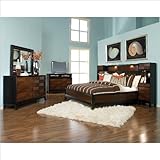 Queen Magnussen Urban Safari Low Profile Platform Bed With Pier Nightstands ....