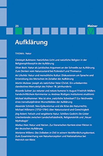 Natur (Aufklärung 25) (German Edition)