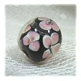 とんぼ玉 18mm 花柄(CH084)