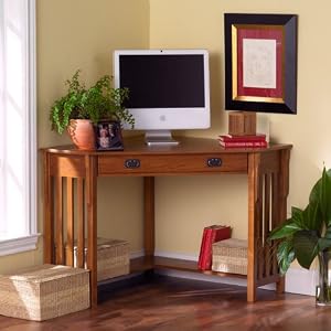 SEI Mission Corner Computer Desk