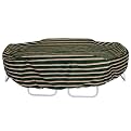 Two Dogs 110" Oval or Rectangular Table and Chair Cover Set - Green Stripe