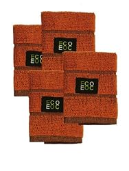 Black Overweave Dish Cloths (Mandarin Orange, 4-Pack)