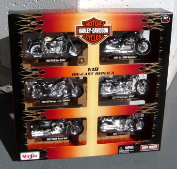 Harley - Davidson 1:18 Die Cast Repllica 1 Set 6 Pieces