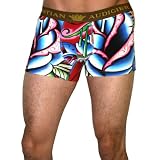 CHRISTIAN AUDIGIER Ed Hardy Heart Tattoo Designer Mens Boxer Brief Shorts Underwear