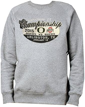 National Championship Dueling Oregon Ducks vs. Ohio State Buckeyes Classic Fleece Crew (small)