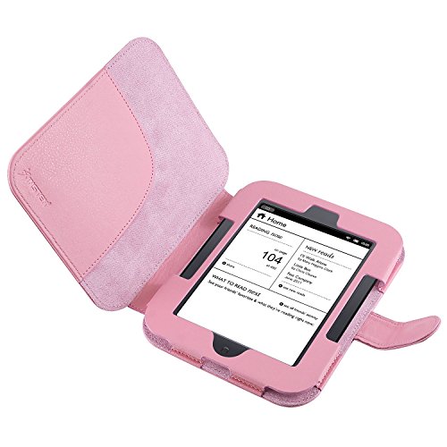 eForCity Leather Case for Barnes and Noble Nook Simple Touch with GlowLight , Pink
