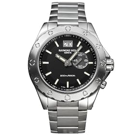 Raymond Weil Men's Quartz Watch with Black Dial Analogue Display and Silver Stainless Steel Strap 8300-ST-20001