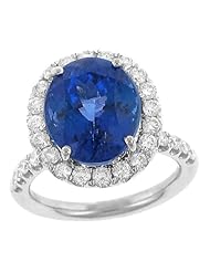 Halo Design Pave-Diamond Tanzanite Ring