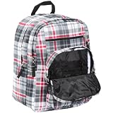 JanSport Big Student Classics Series Backpack, Black/White Stu Plaid