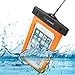 Premium Universal Waterproof Carrying Case - IPX8 Certified - Protects Against Water and Dirt - Up to 4.7” Screen Size - iPhone 7, SE, 6S, 6, 5s, 5 - Samsung Galaxy S7, Edge, S6, Edge, S5, S4 Orange