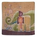 Cotton scarf, 'Elephant Family'