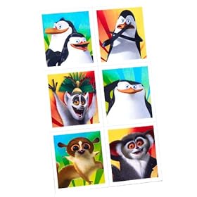  Penguins of Madagascar Stickers (4) Party Supplies