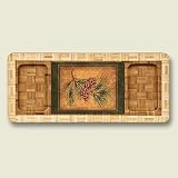 Serving Tray for appetizers ~ Rustic Lodge pine cone ~ almost 16 inches long ...