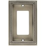 Beaded Single GFCI Rocker Wall Plate by Liberty Hardware