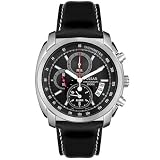 Pulsar Mens Black Leather Chronograph Watch PF3479 by Pulsar