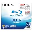 �\�j�[ �u���[���C�f�B�X�N �^��p BD-R �ǋL�^ 1�w 4�{�� 25GB 20���p�b�N �z���C�g���C�h�v�����g�G���A�̗p 20BNR1VBPS4 �\�j�[